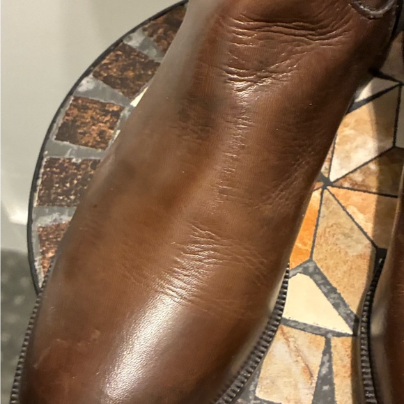 Elegant Brown Leather Women's Heeled Boots from Florence, Italy - Picture 4 of 7